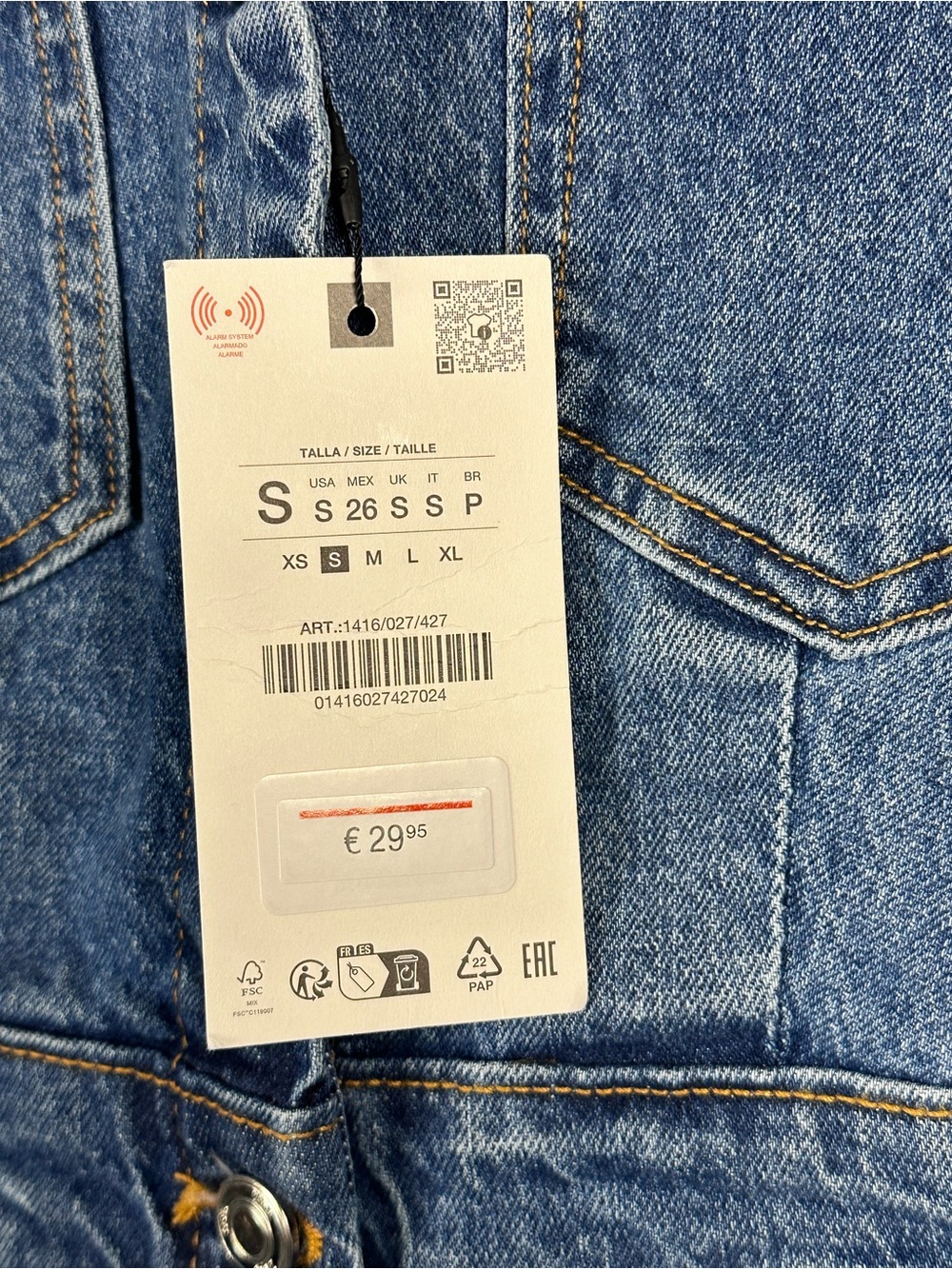 Zara Women’s Denim Blue Short Sleeve Button Up Front Mini Dress S NWT Utility - Picture 7 of 9